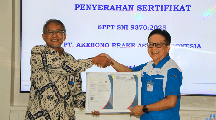 Kampas Rem Ulti X Generasi Terbaru Akebono Raih Sertifikasi SNI 9370:2025, Bukti Keunggulan Kualitas