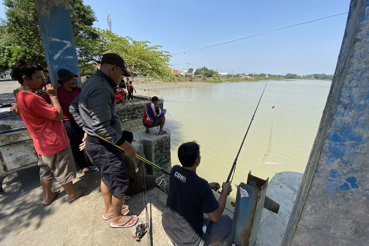 Waduk Bojongsari Indramayu Menipis Akibat Kemarau, Sungai Cimanuk Lama Ikut Mengering