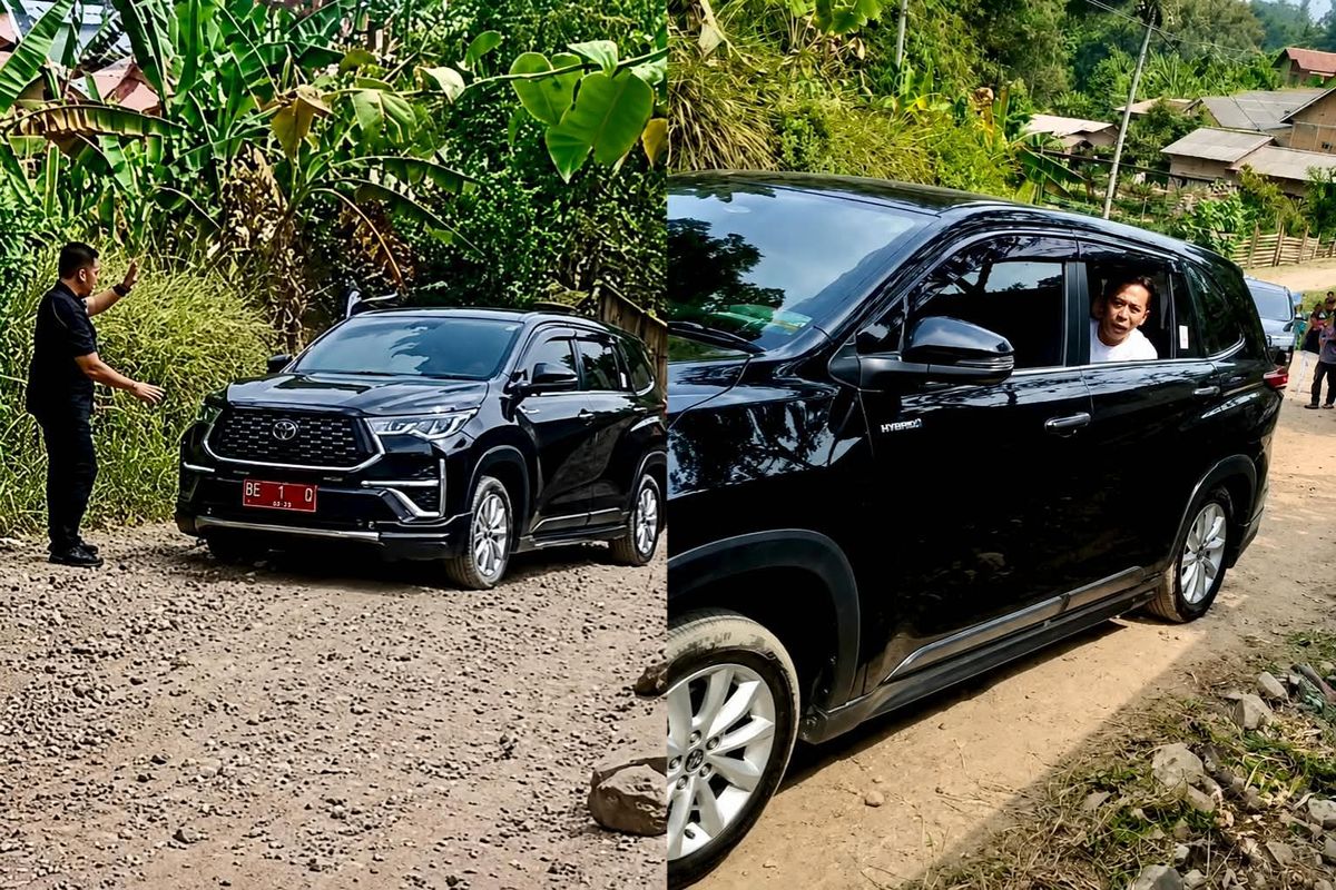 Mobil Dinas Bupati Lampung Selatan Terkendala Jalan Rusak Parah, Warga Suarakan Aspirasi