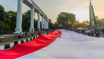Bogor Merajut Kebangsaan: 3.200 Warga Kibarkan Merah Putih Raksasa 500 Meter