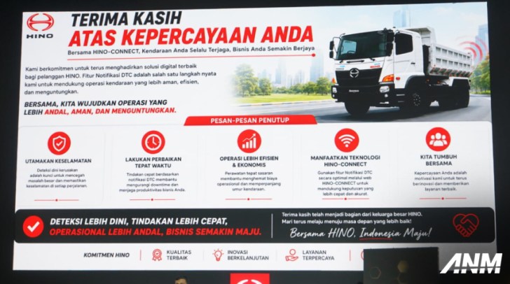 Hino Connect Kini Dilengkapi Fitur Canggih Deteksi Kerusakan Kendaraan Secara Real-time