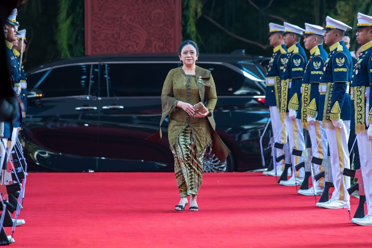 Puan Maharani Kenakan Kebaya Hijau Olive Rancangan Khusus di Sidang Tahunan MPR 2026
