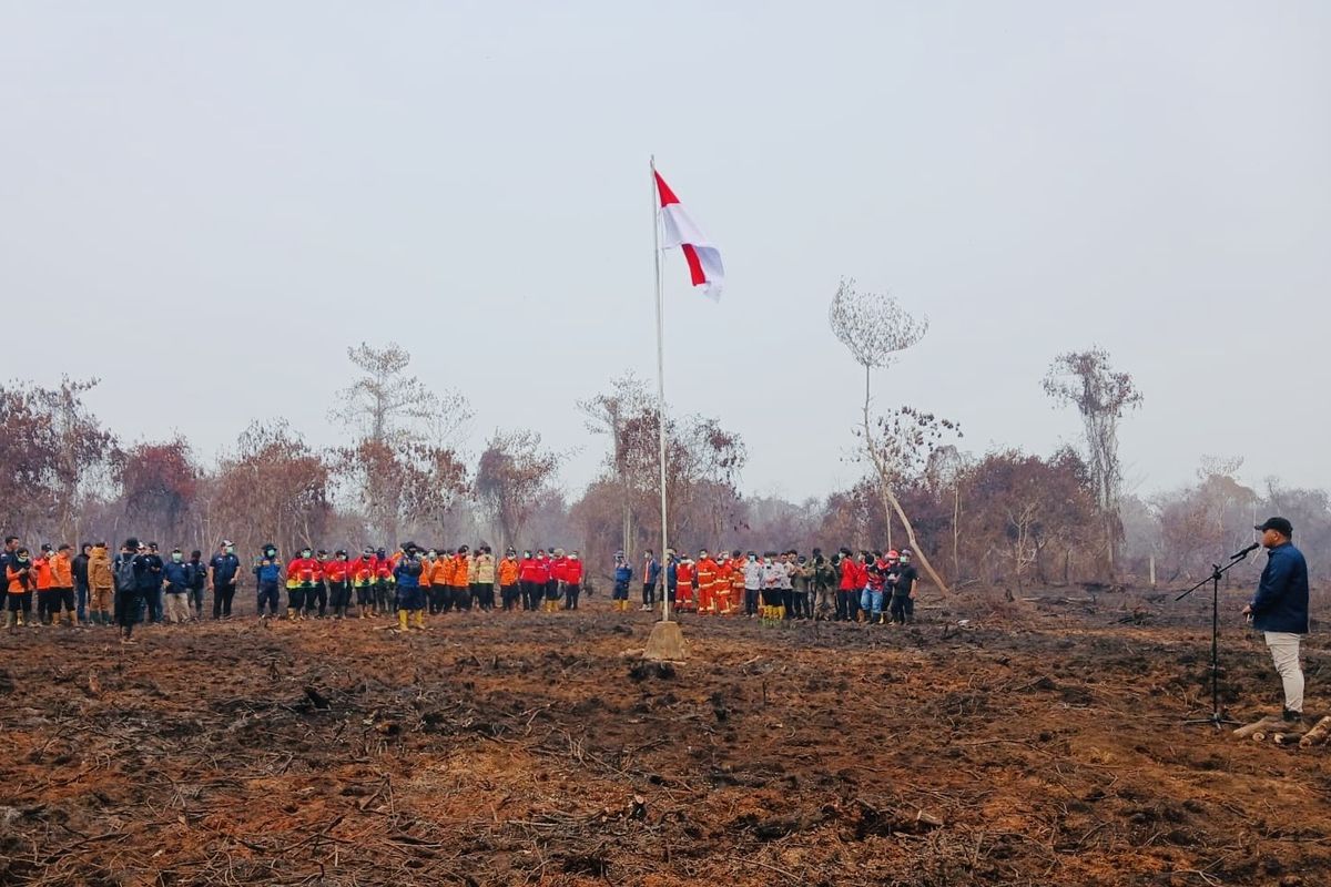 Perayaan HUT RI ke-81 di Kubu Raya: Upacara Peringatan di Tengah Lahan Bekas Karhutla, Simbol Kepedulian Lingkungan