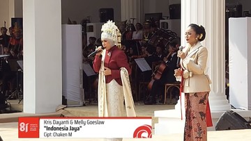 Kolaborasi Emas Melly Goeslaw-Krisdayanti Pukau Istana di Perayaan HUT Ke-81 RI
