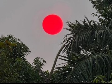 Fenomena Matahari Berwarna Merah Muncul di Langit Palangka Raya, Simak Penjelasan BMKG