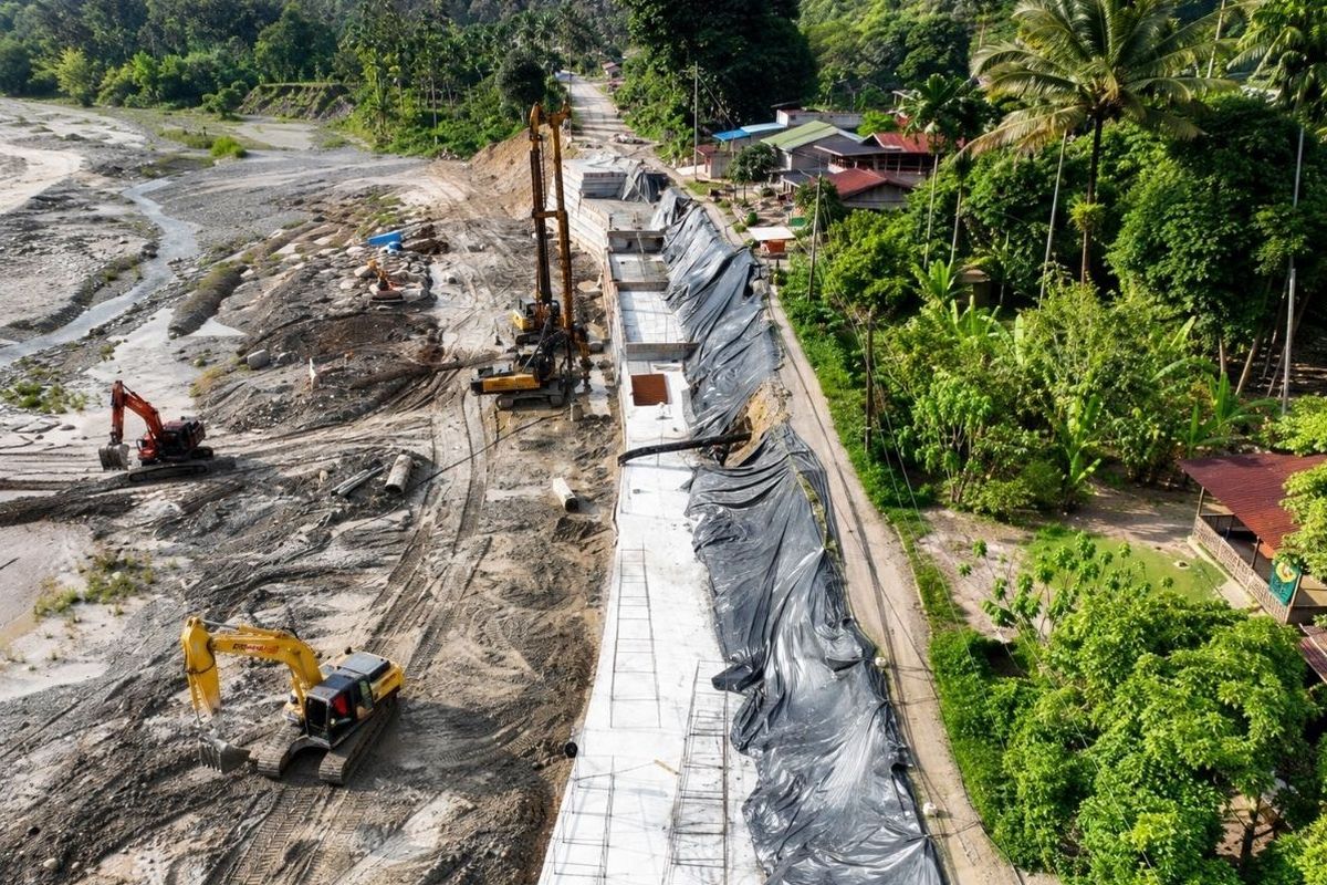 Antisipasi Longsor, Proyek Penguatan Jalan Penghubung Gayo Lues–Medan Terus Dikebut