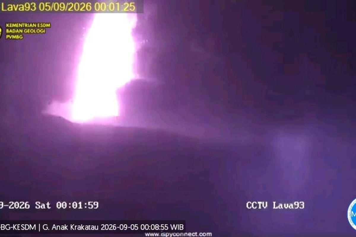 Aktivitas Vulkanik Gunung Anak Krakatau Masih Berlanjut, Radius Aman Tiga Kilometer Ditetapkan