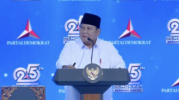 Memori Masa Muda, Presiden Prabowo Kenang Sosok SBY di HUT ke-25 Partai Demokrat